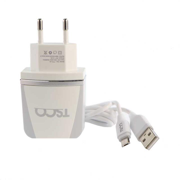 شارژر دیواری TSCO مدل TTC 44 TSCO TTC 44 USB CHARGER